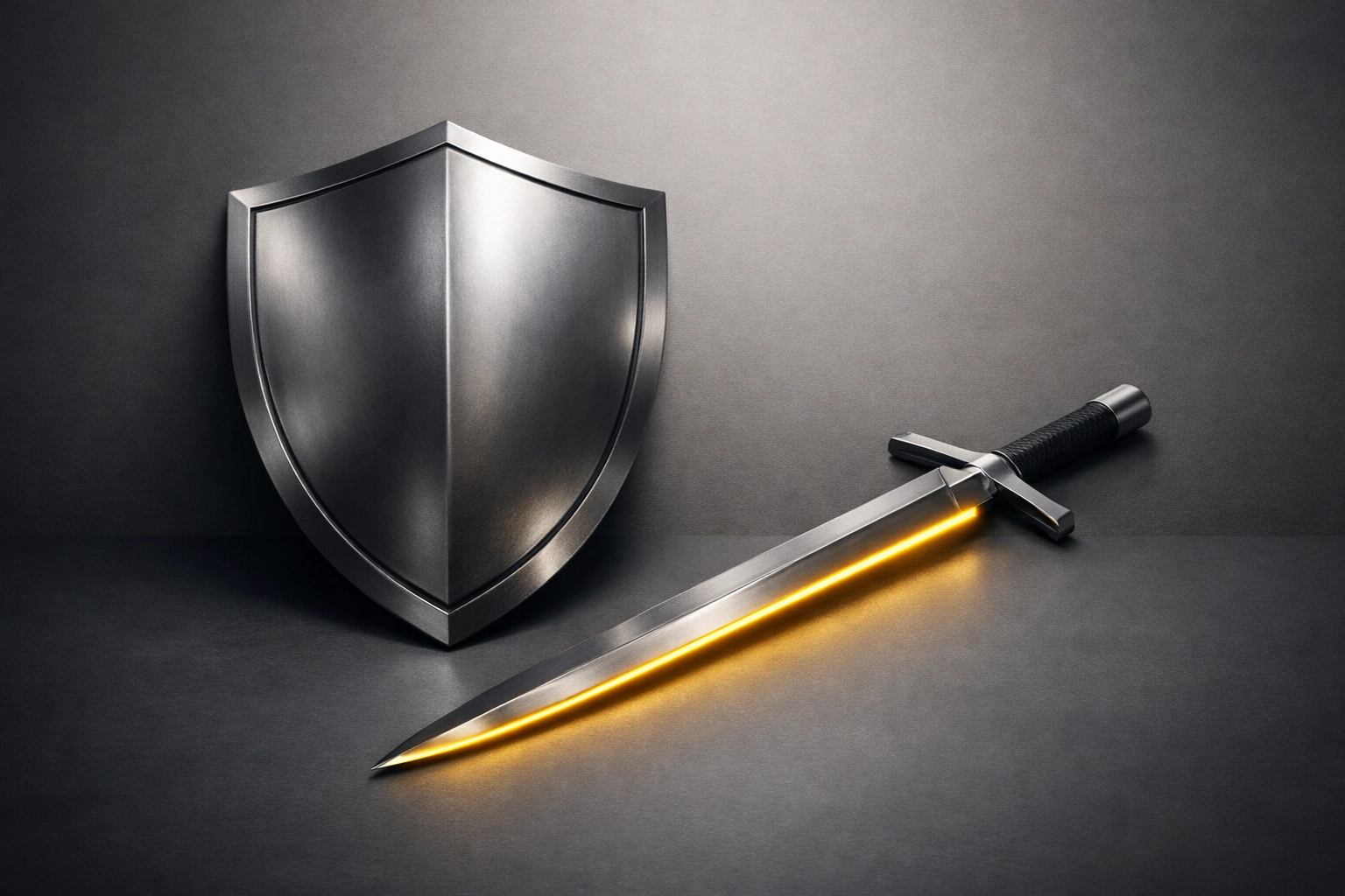 A metallic shield and sword symbolizing the asset protection and strategic growth of a financial legacy plan.