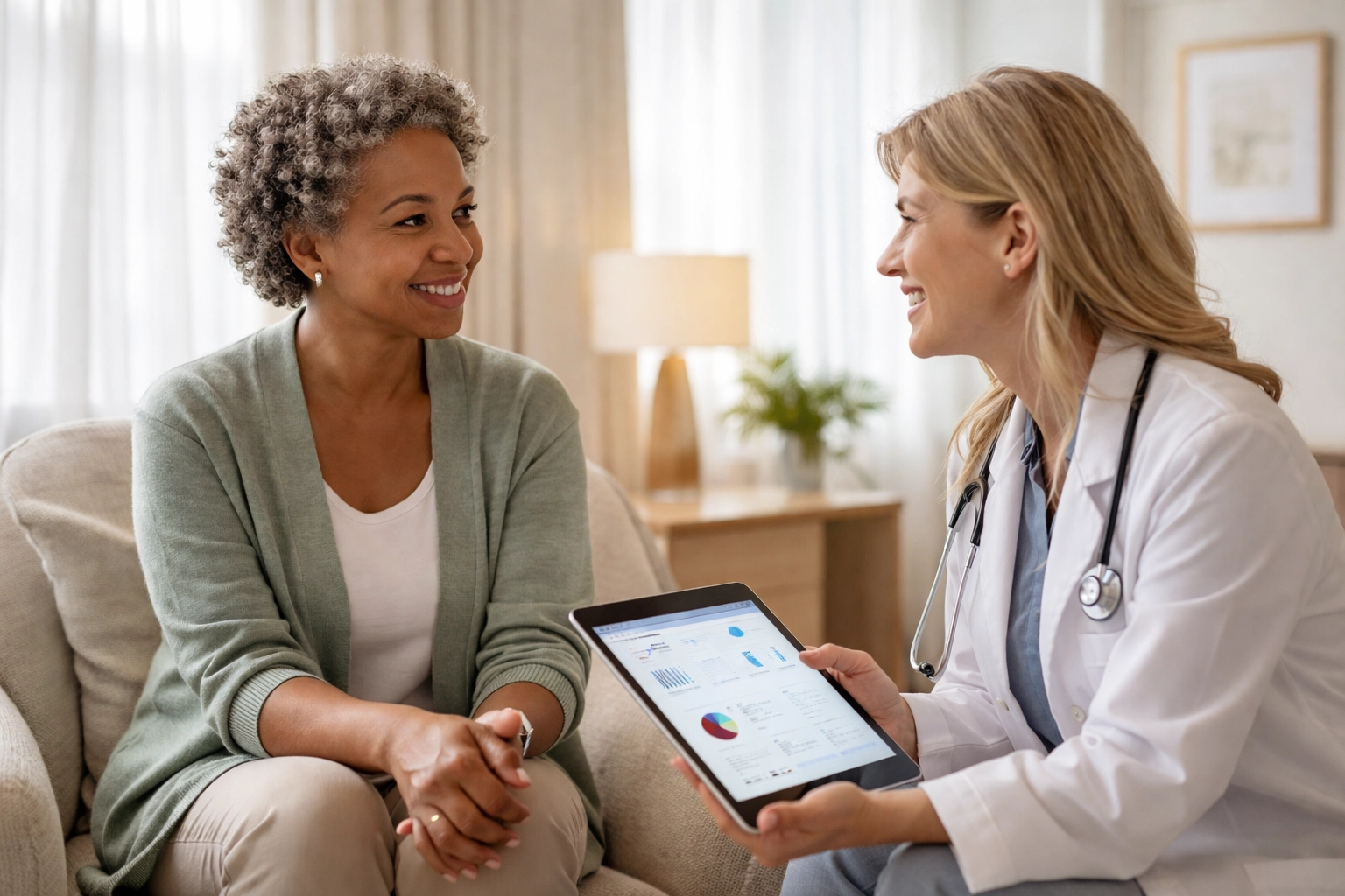 Patient and healthcare provider discussing personalized hormone optimization treatment plan