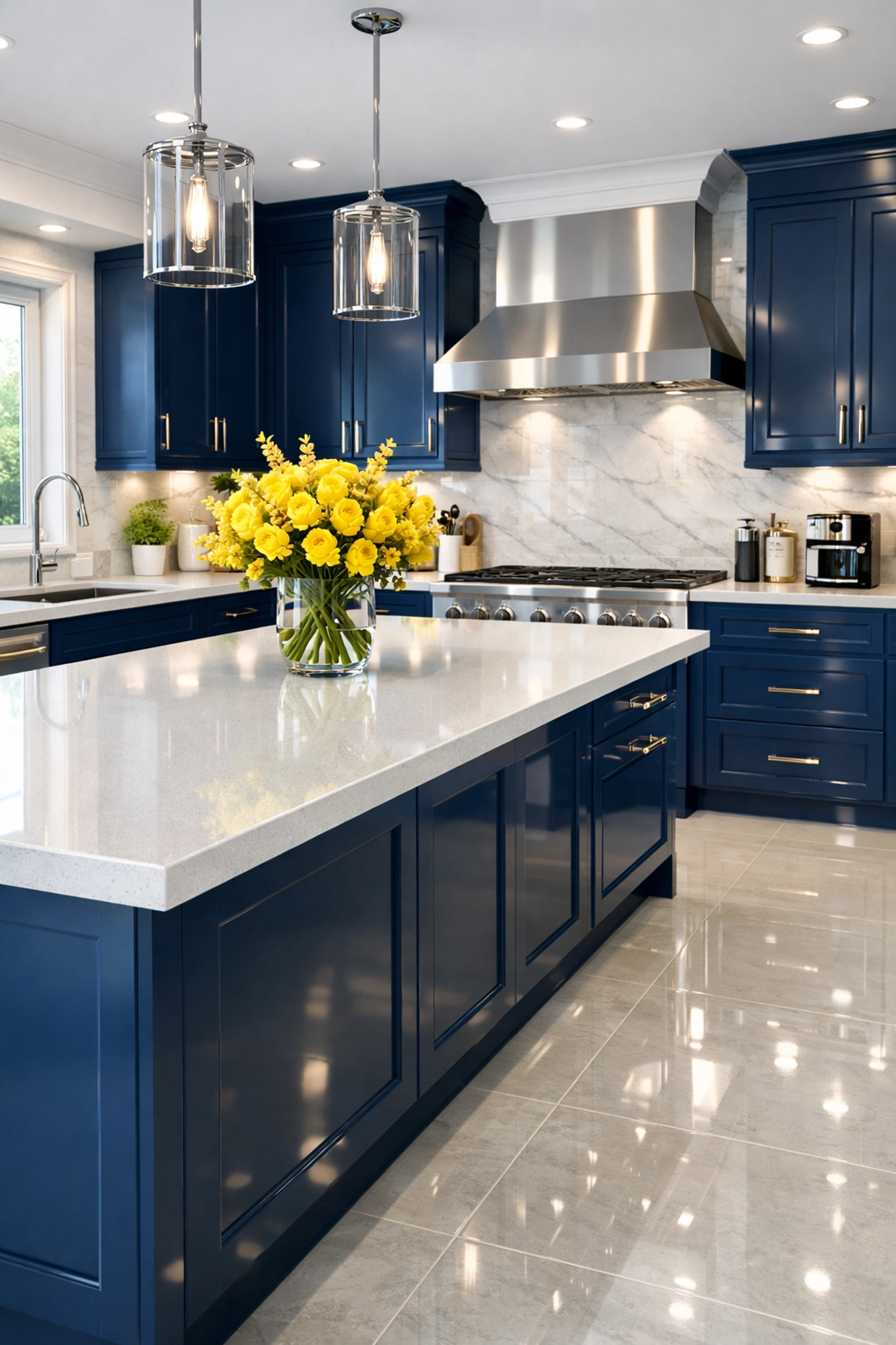 A spotless and organized kitchen showing the results of professional deep cleaning services.