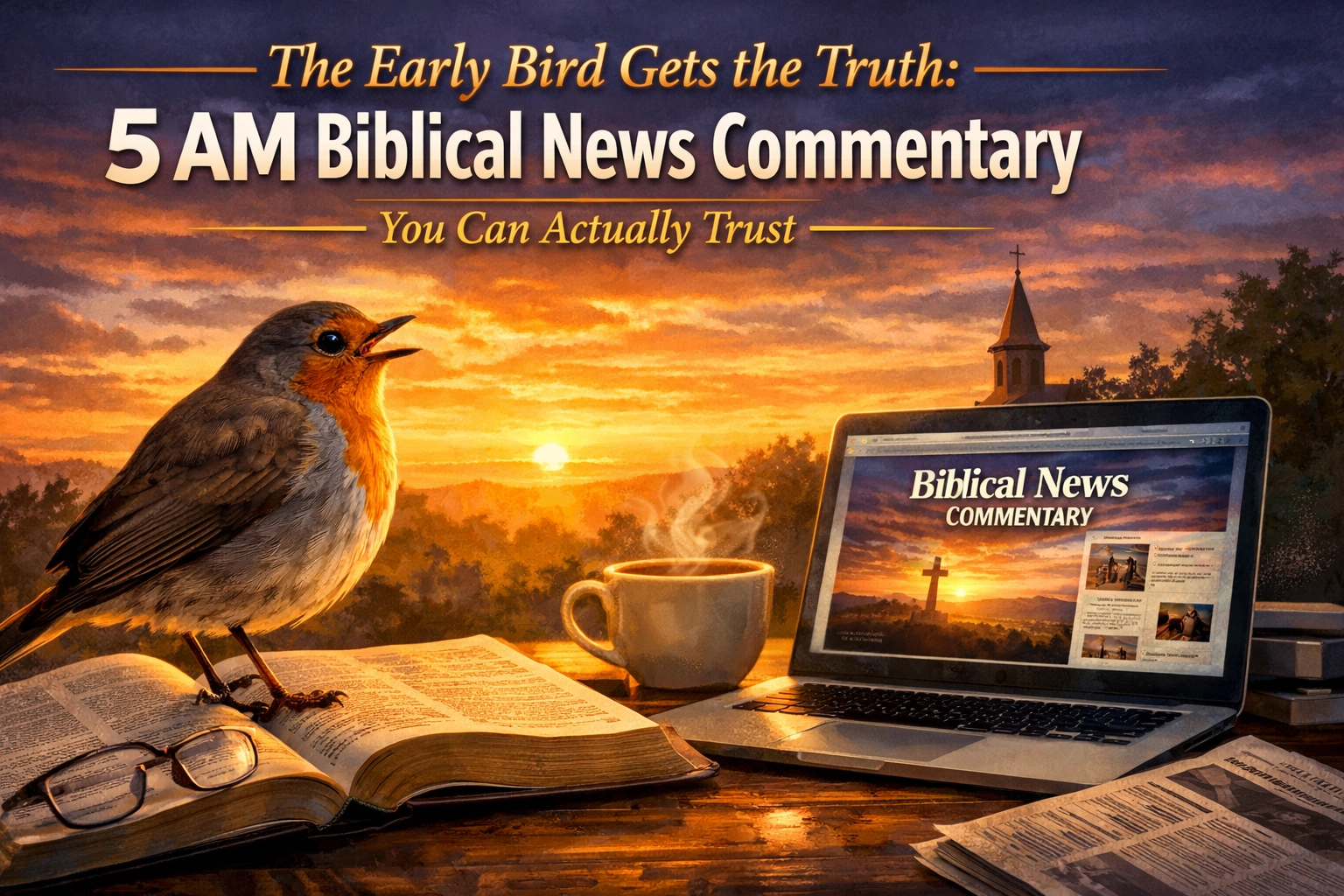 [HERO] The Early Bird Gets the Truth: 5 AM Biblical News Commentary You Can Actually Trust