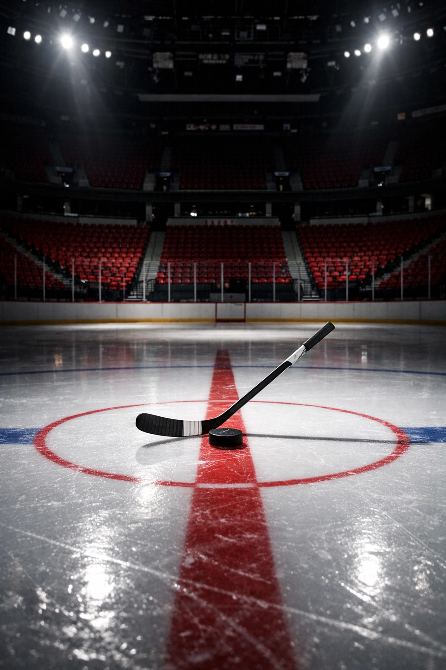 Empty Lansdowne Park hockey arena interior amid Ottawa Charge future uncertainty