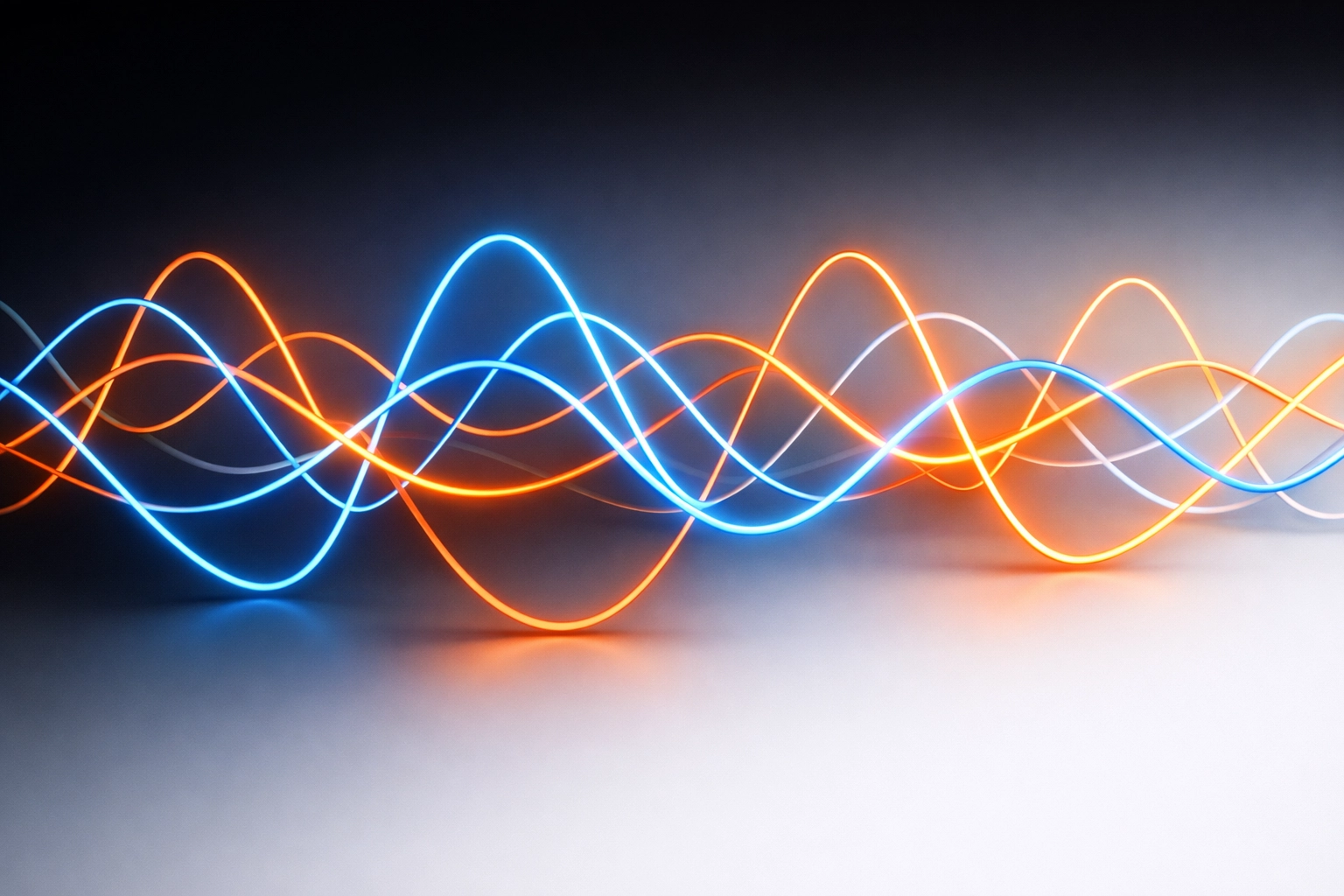 Sound waves demonstrating phase alignment issues in multi-track recording