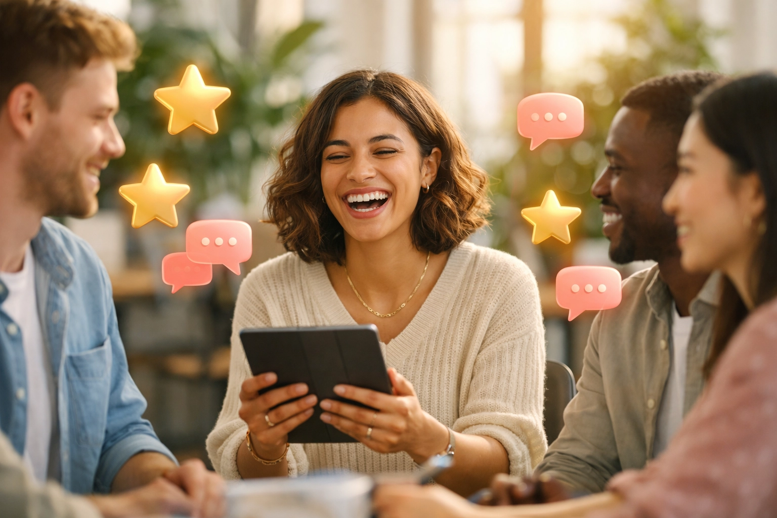 Engaged community members participating in a gamified blog comment section with upvotes.