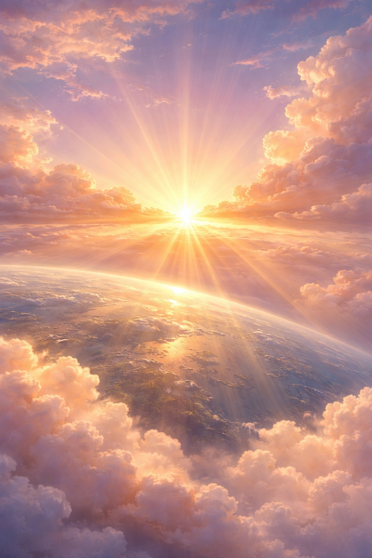 Majestic sunrise over Earth, representing Christ’s coming and the promise of a literal thousand-year reign.