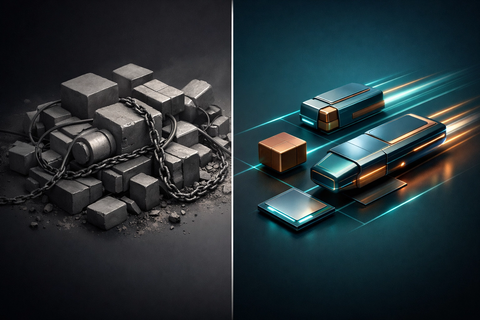 Comparison showing slow WordPress site performance versus optimized fast loading speed