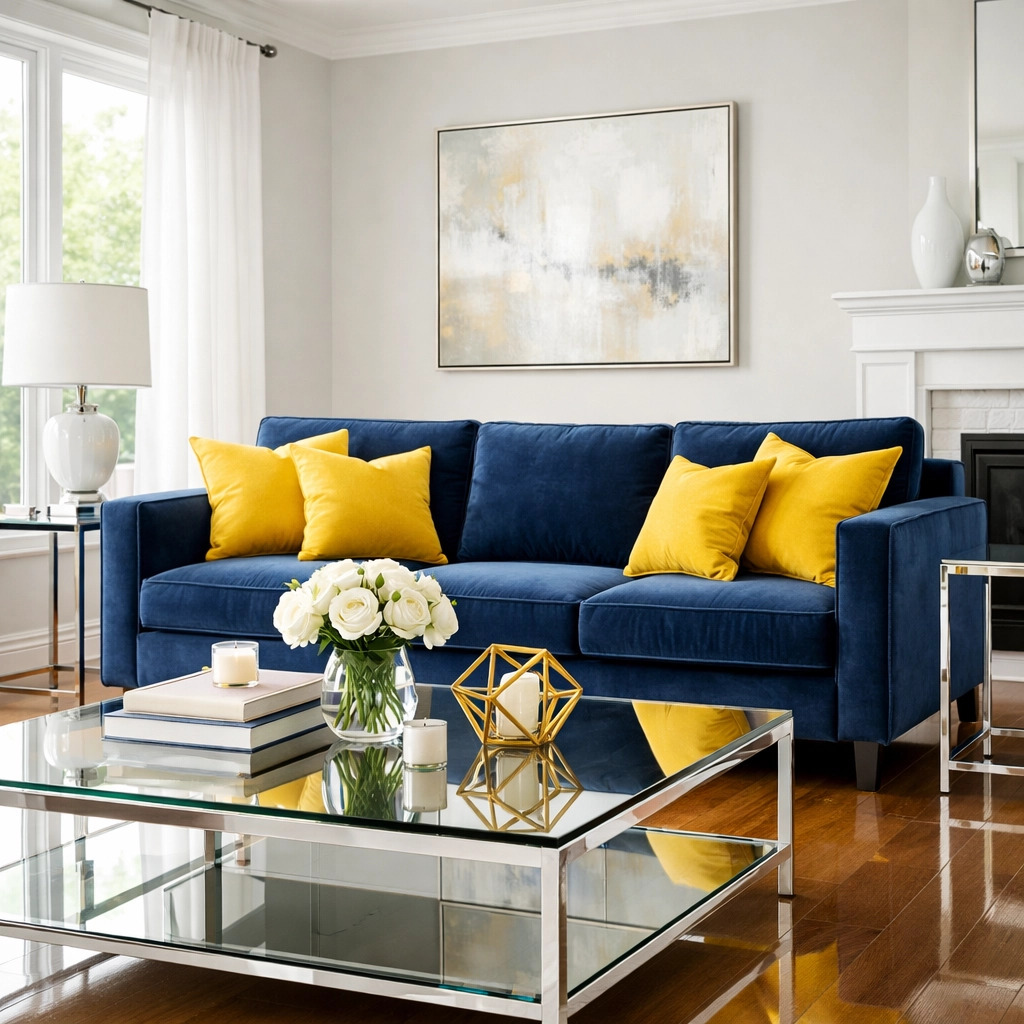 A luxury living room featuring expert house cleaning Worcester MA for a healthy and sanitized home environment.