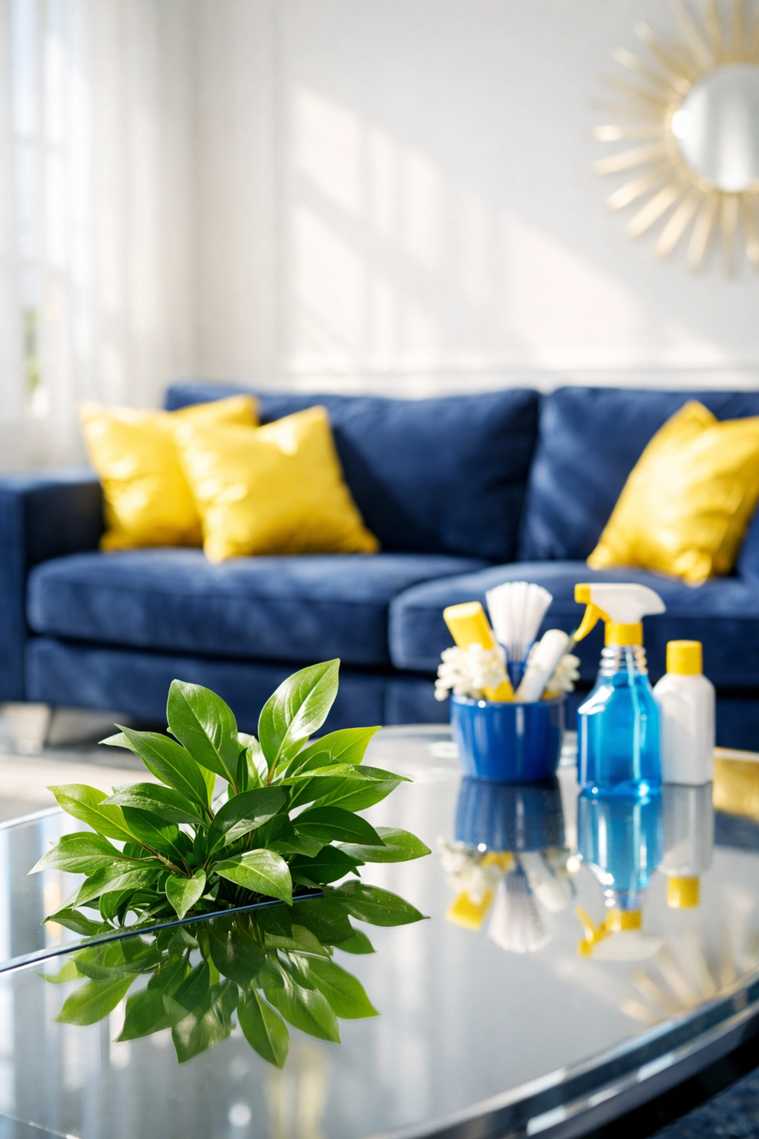 Eco-friendly residential cleaning services for a fresh and airy Lincoln, MA living room.