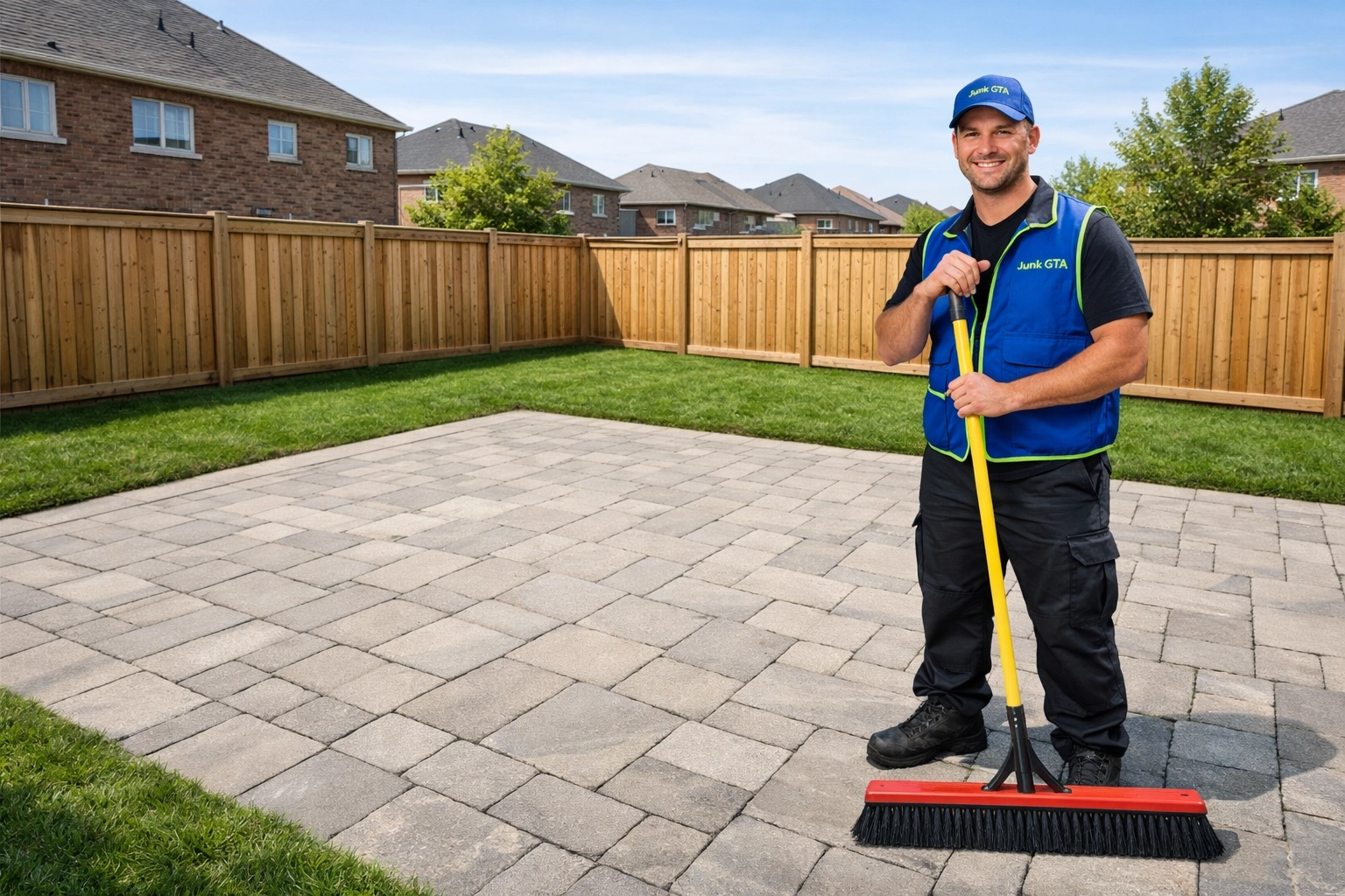 5 Steps How to Remove an Old Hot Tub in East Gwillimbury and Reclaim Your Backyard (Easy Guide for Homeowners) Clean backyard patio in East Gwillimbury after professional hot tub removal and debris cleanup by Junk GTA.