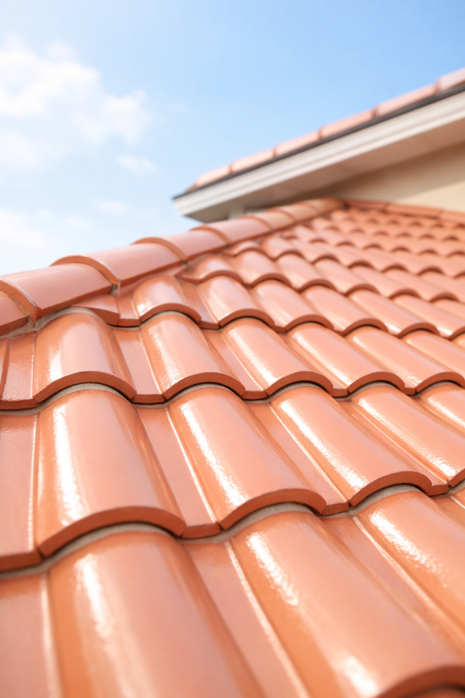 Expertly restored terracotta tile roof in Sydney with fresh mortar re-pointing and protective coating.