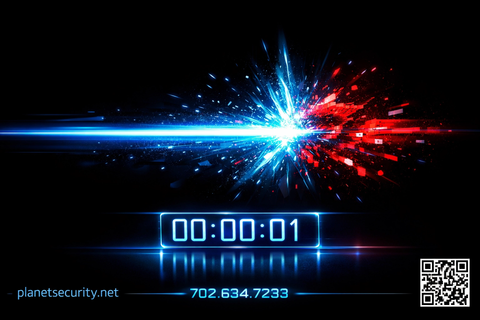 Futuristic visual showing real-time CMMC incident response neutralizing a cyber threat in one second.