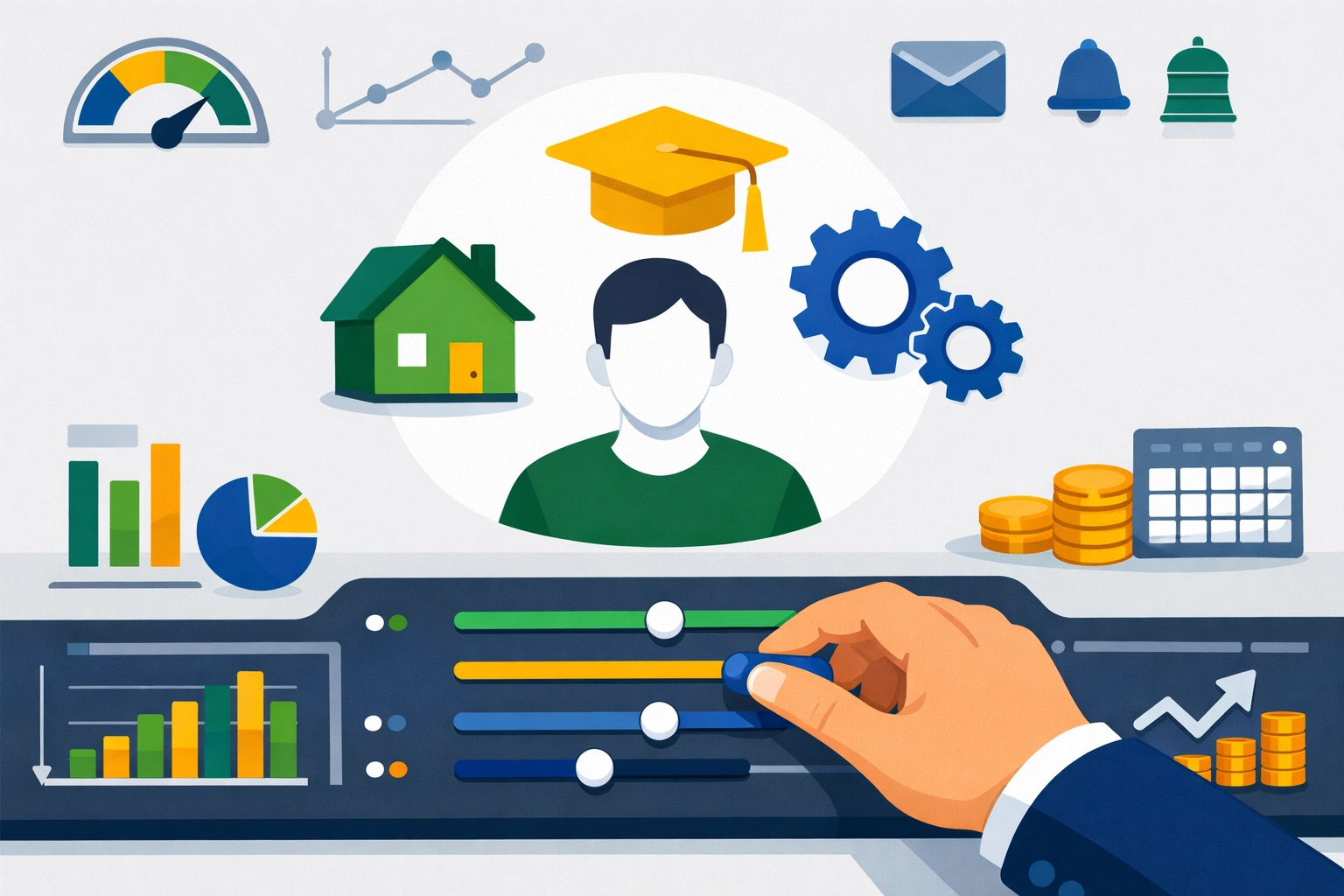 Customized financial dashboard showing personalized tax strategies to help maximize tax refund amounts.