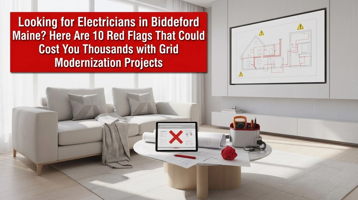 Looking for Electricians in Biddeford Maine? Here Are 10 Red Flags That Could Cost You Thousands with Grid Modernization Projects.
