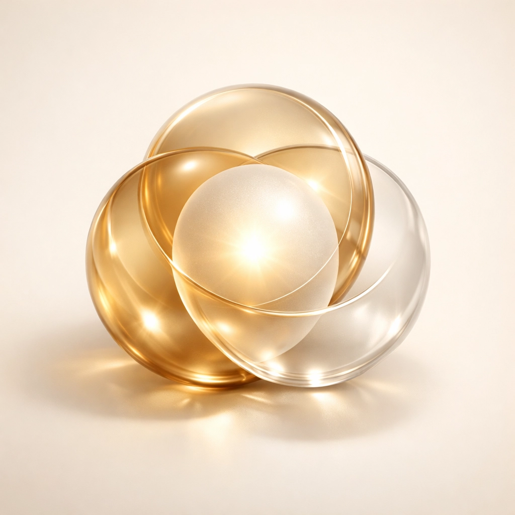 Gold spheres representing the layered steps of the Massachusetts surrogate clinic screening process.