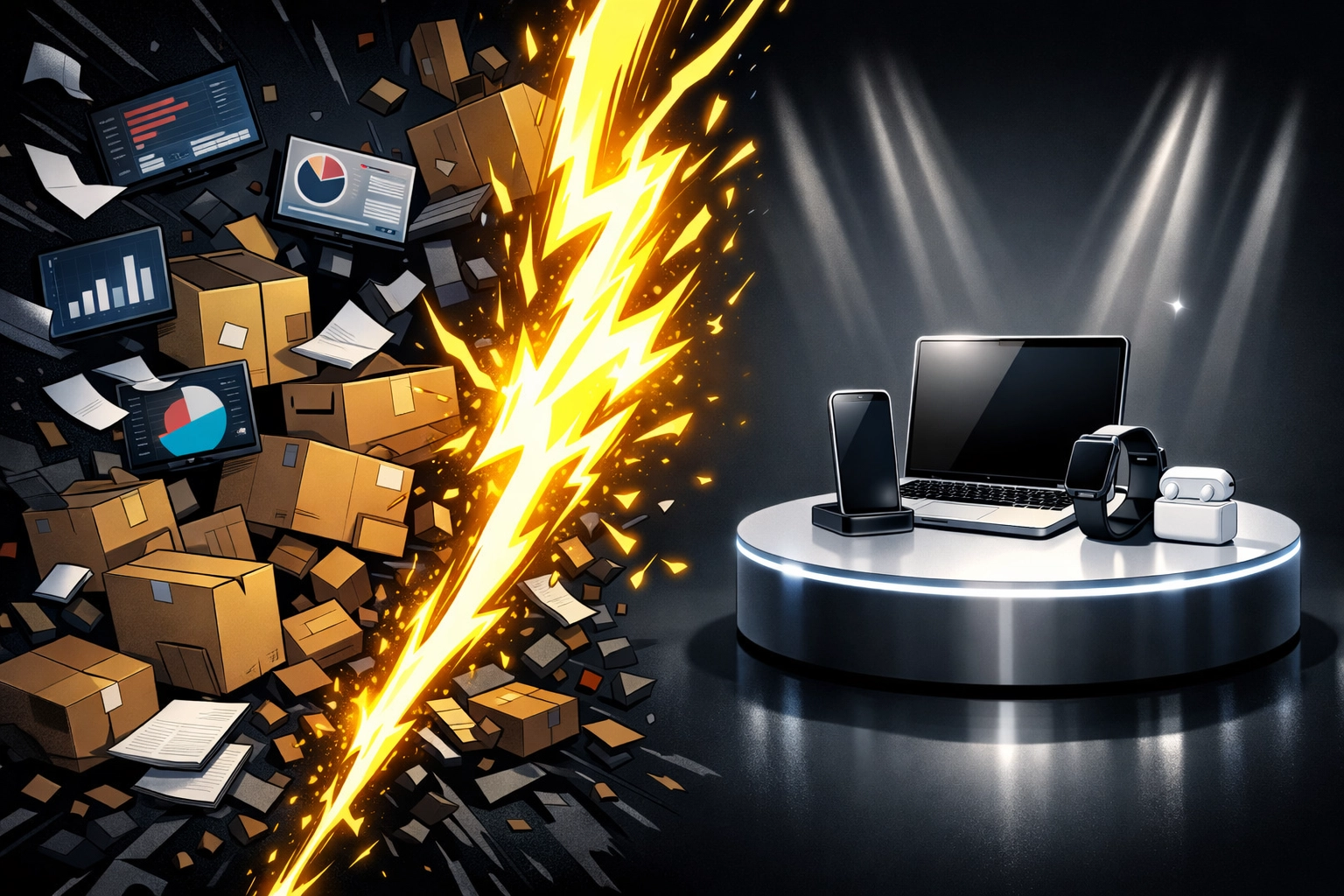 Amazon listing optimization transforming a cluttered layout into a high-converting, clean product page.