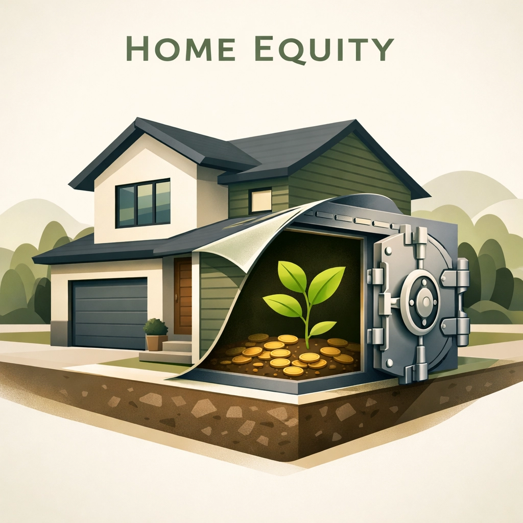 Visual representation of using home equity as capital for Nashville real estate investing.