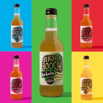 Blighty Booch Kombucha Bottles at Functional Drinks Club in Leeds