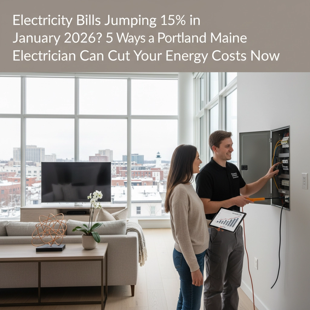 Electricity Bills Jumping 15% in January 2026? 5 Ways a Portland Maine Electrician Can Cut Your Energy Costs Now