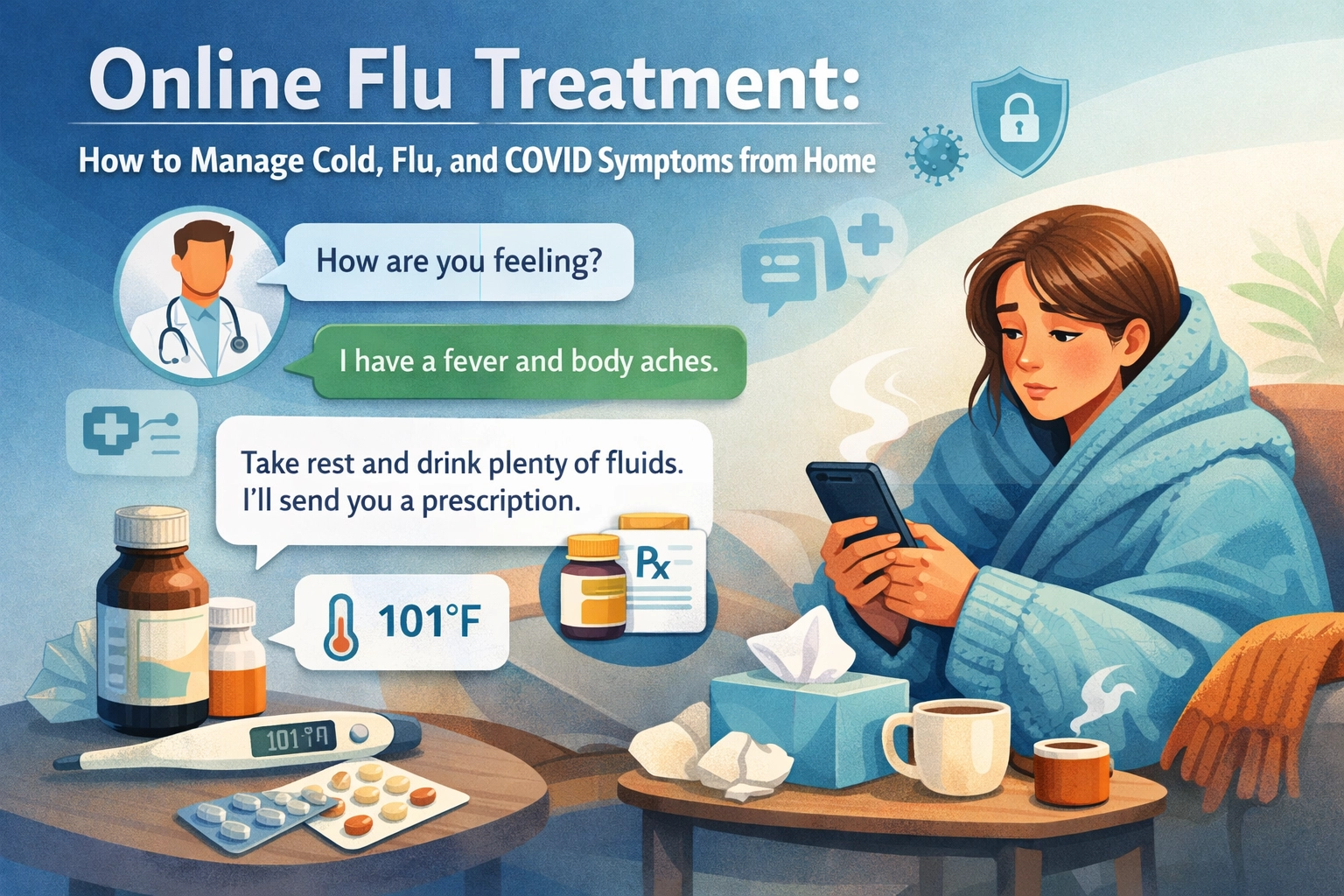 Online Flu Treatment: How to Manage Cold, Flu, and COVID Symptoms from Home