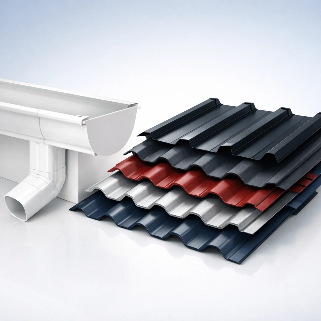 Premium metal roofing and guttering materials showcasing quality craftsmanship for Sydney homes.