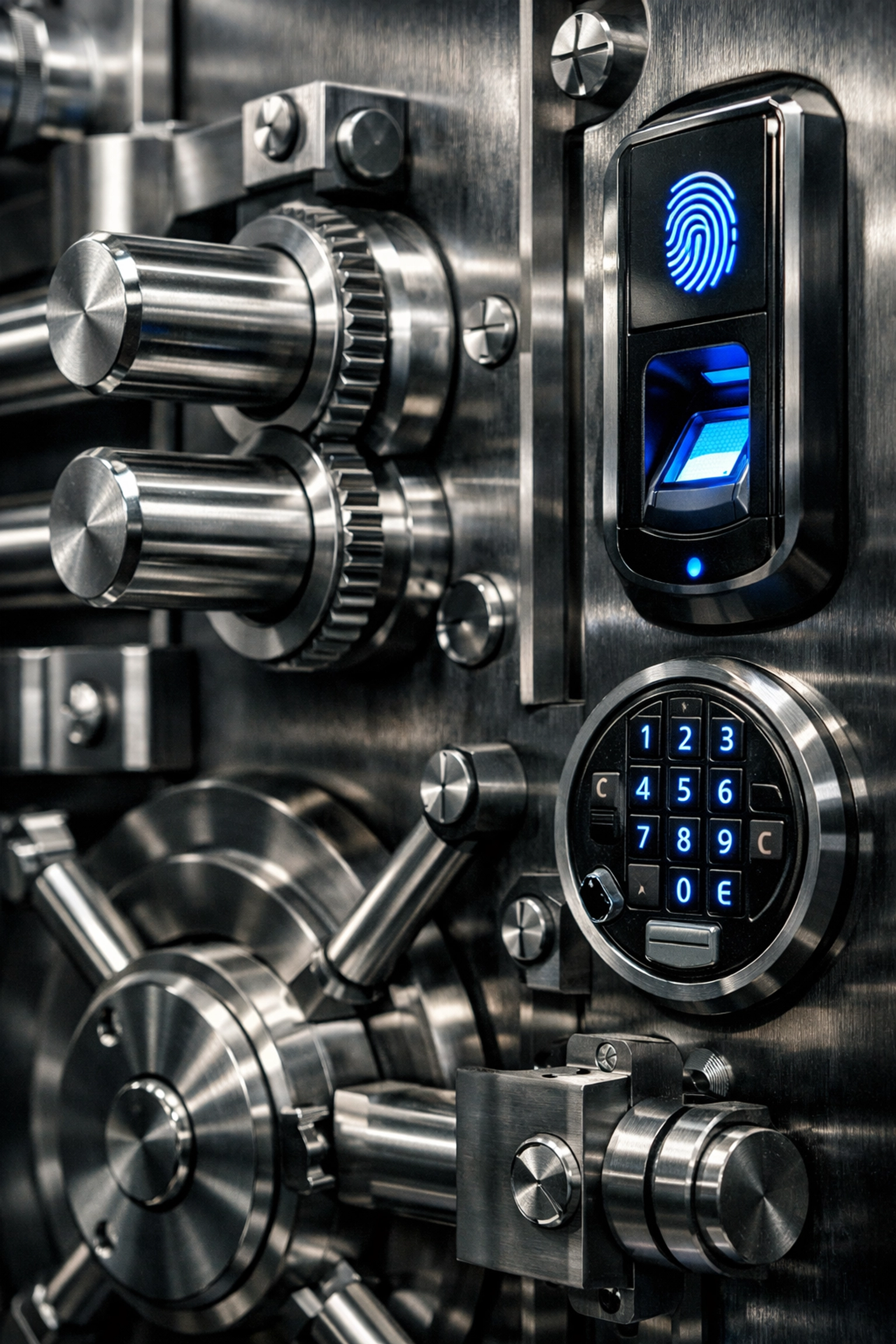 Institutional-grade security vault representing custody solutions for tokenized private equity assets