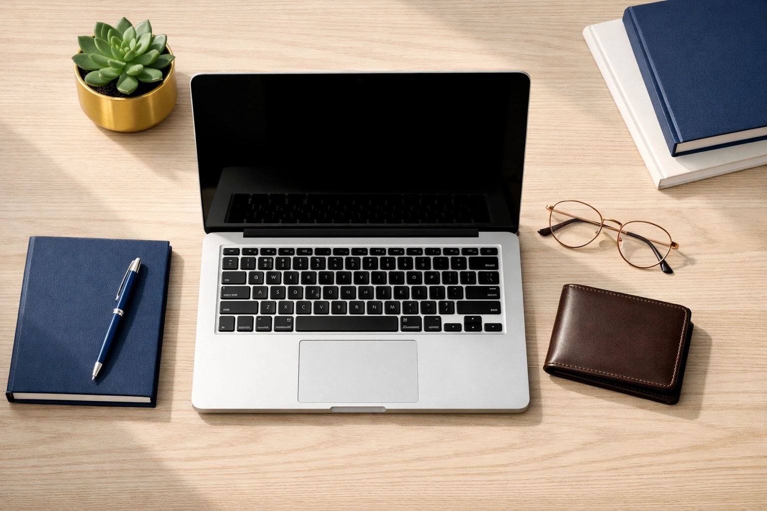 Simple desk setup illustrating the easy process of obtaining a no credit check payday loan in Canada.