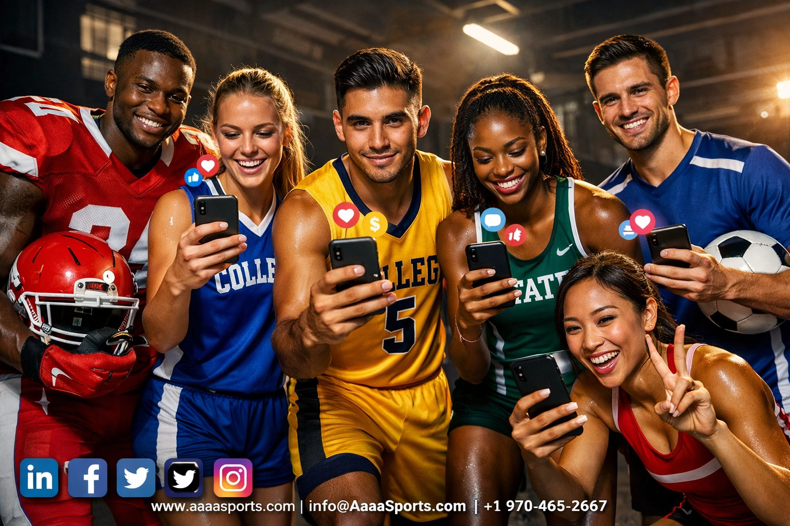 College student-athletes using smartphones for NIL social media partnerships