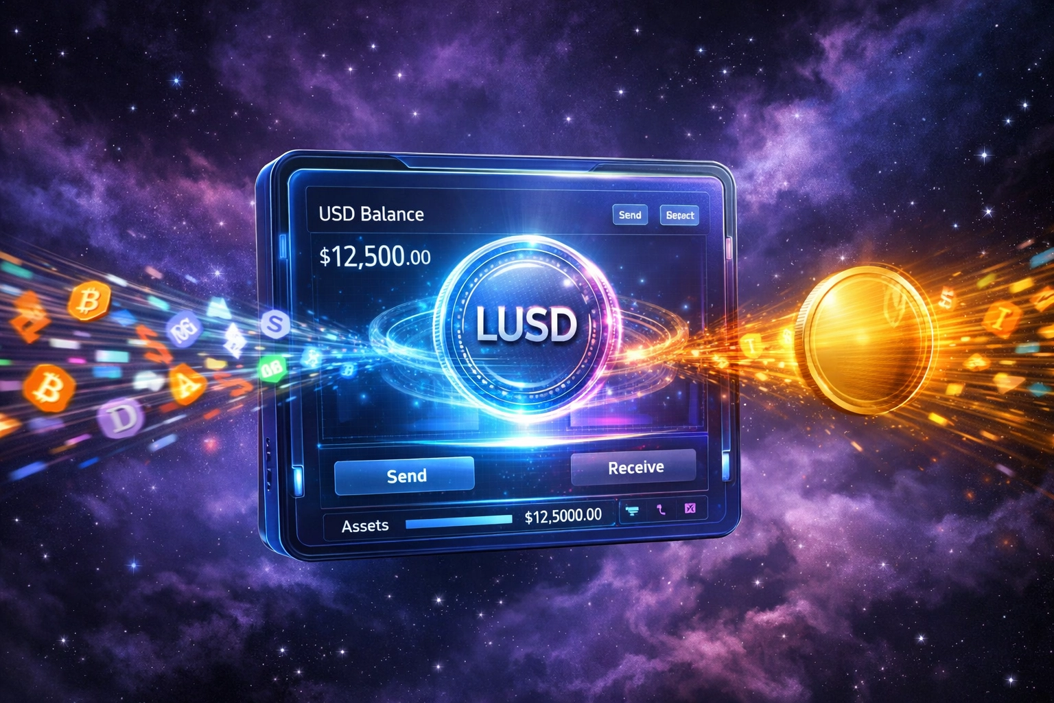 LUSD stablecoin wallet converting multiple cryptocurrencies into stable value