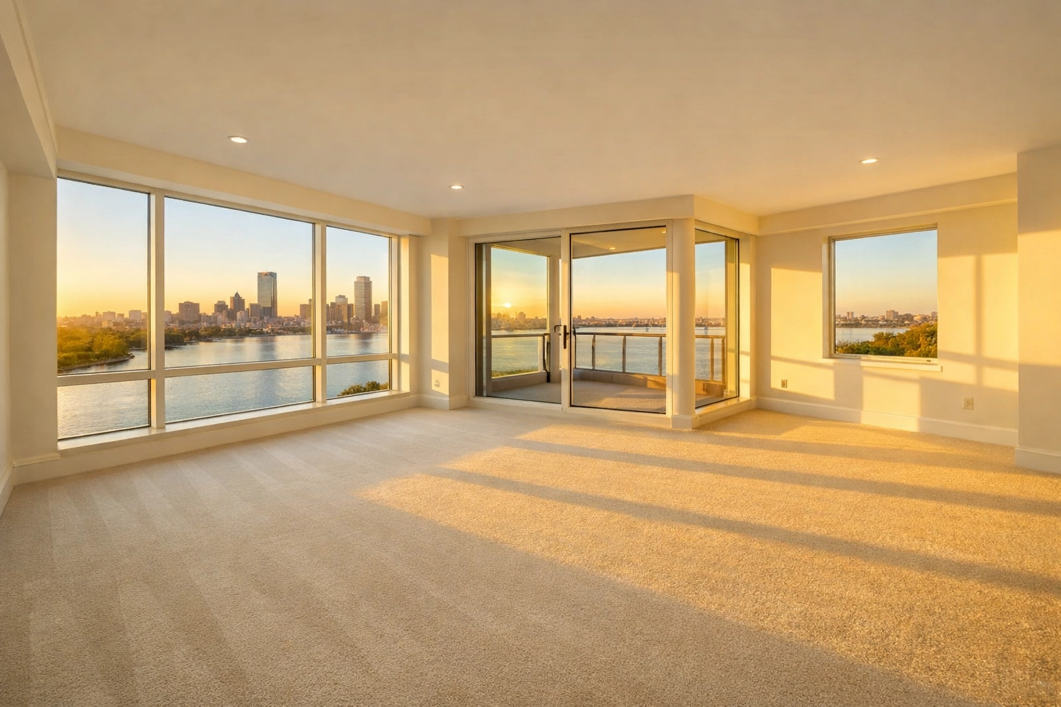 Immaculate empty apartment showing the results of professional move-out cleaning Cambridge services.