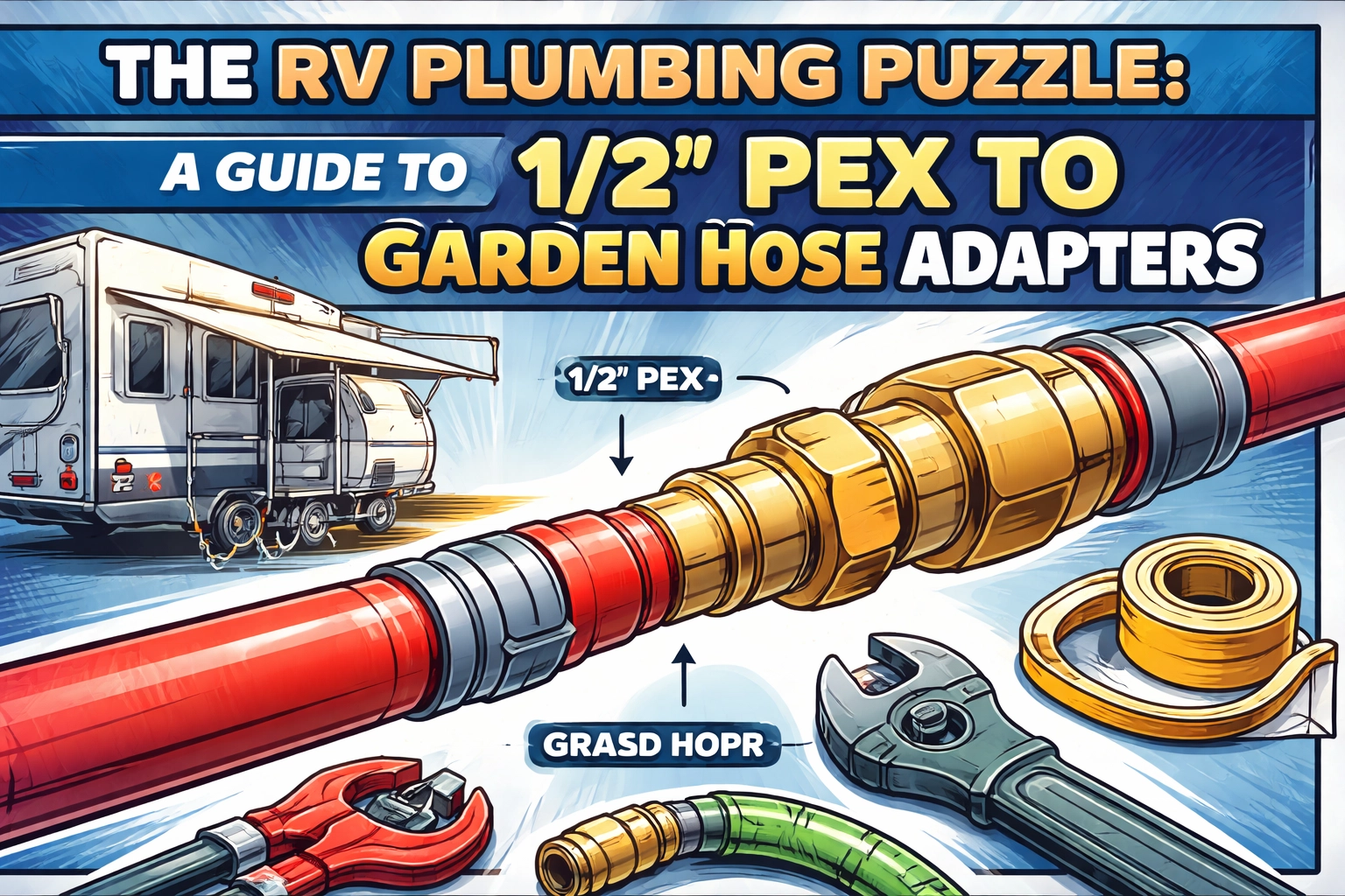 [HERO] The RV Plumbing Puzzle: A Guide to 1/2 PEX to Garden Hose Adapters