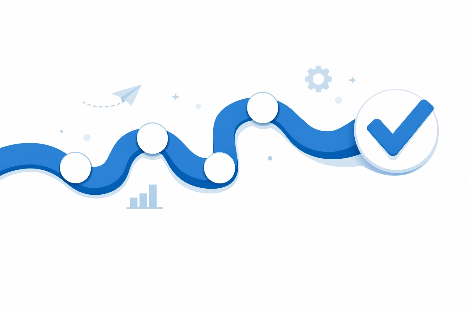 Visualizing a seamless customer journey and optimized conversion path on a professional website