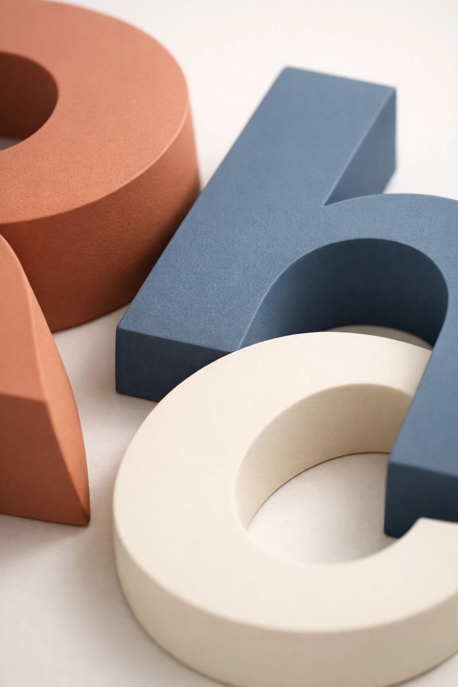 Large-scale bold typography structures illustrating modern trends for a professional website redesign.