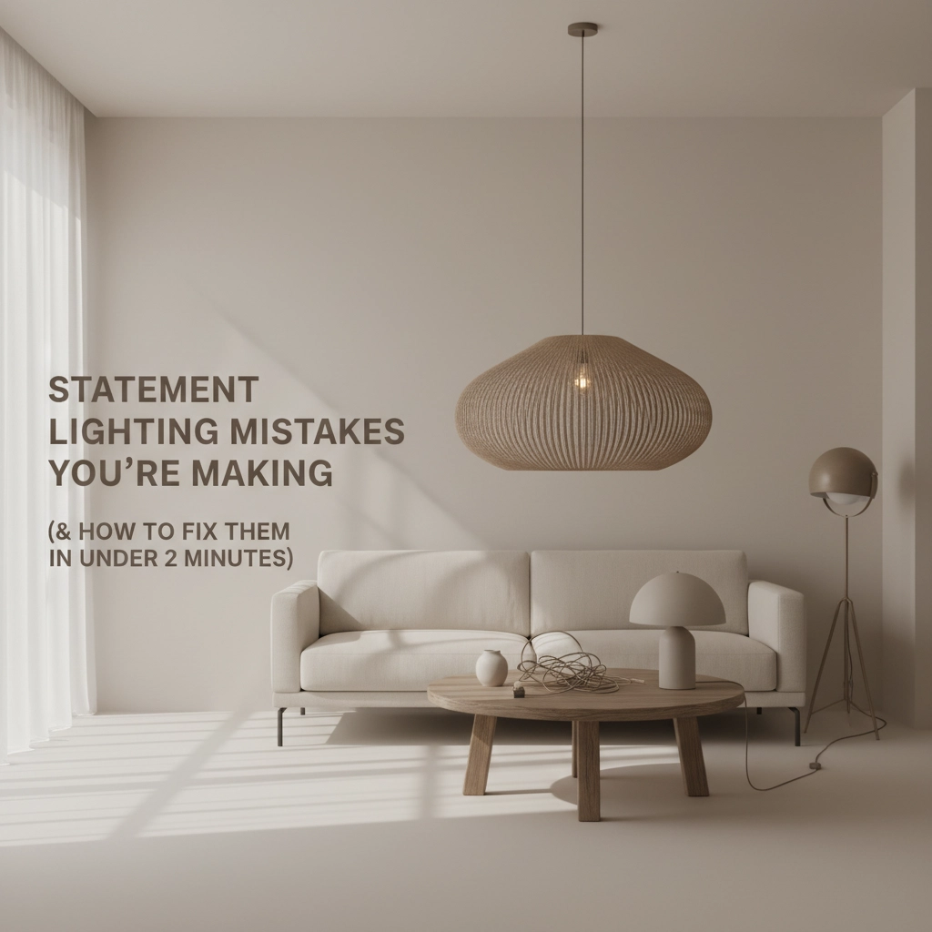 Statement Lighting Mistakes You&#39;re Making (And How to Fix Them in Under 3 Minutes)
