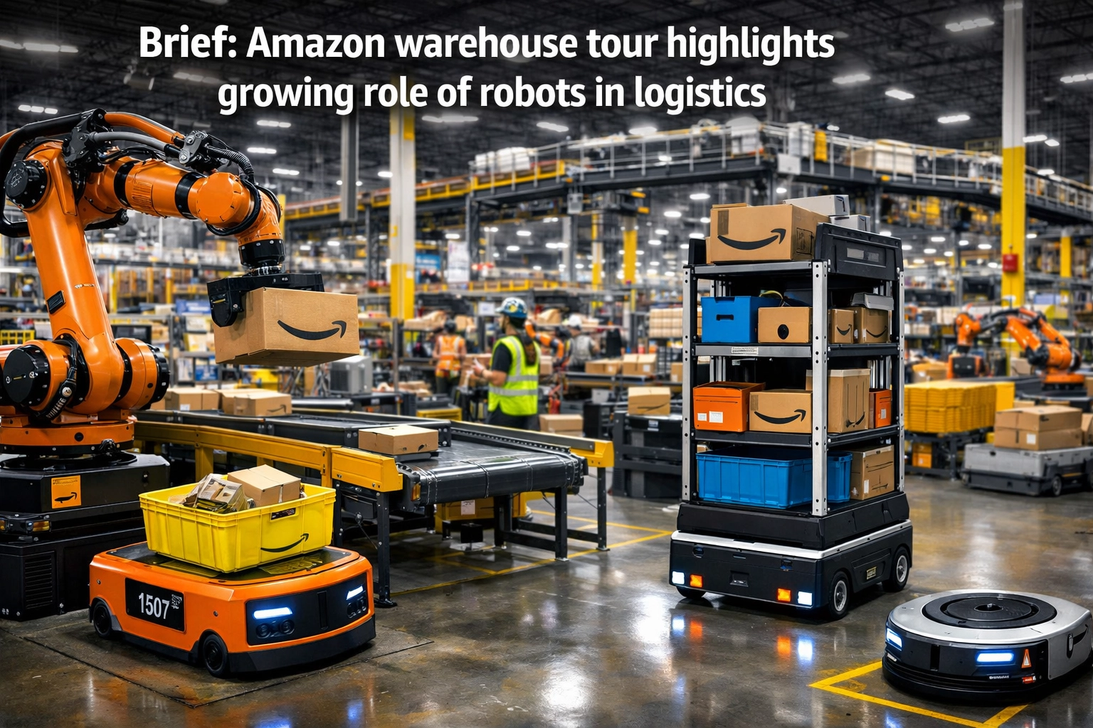 [HERO] Brief: Amazon warehouse tour highlights growing role of robots in logistics