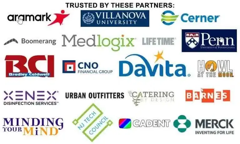 Trusted partners collage of logos for Philly Photo Booths