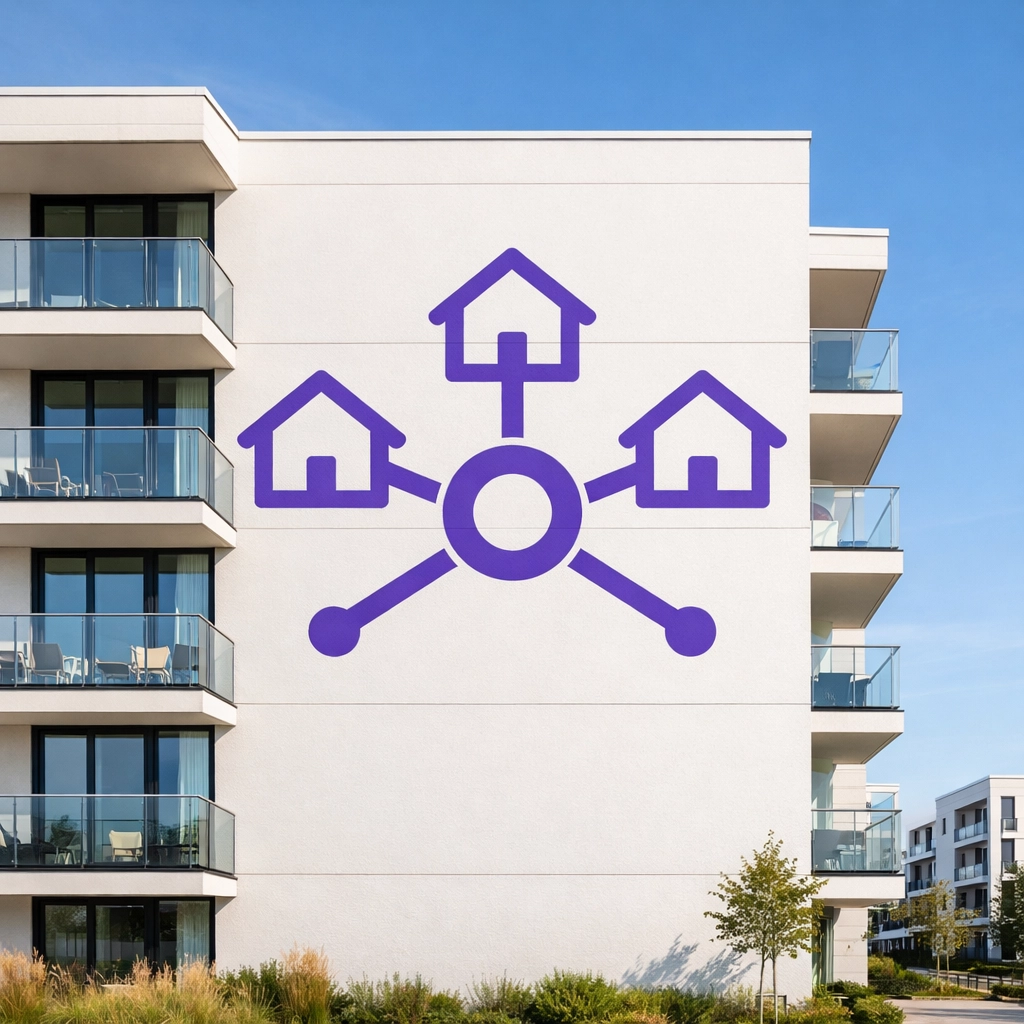Contemporary Essex residential building illustrating the connection between unit owners and the Commonhold Association.