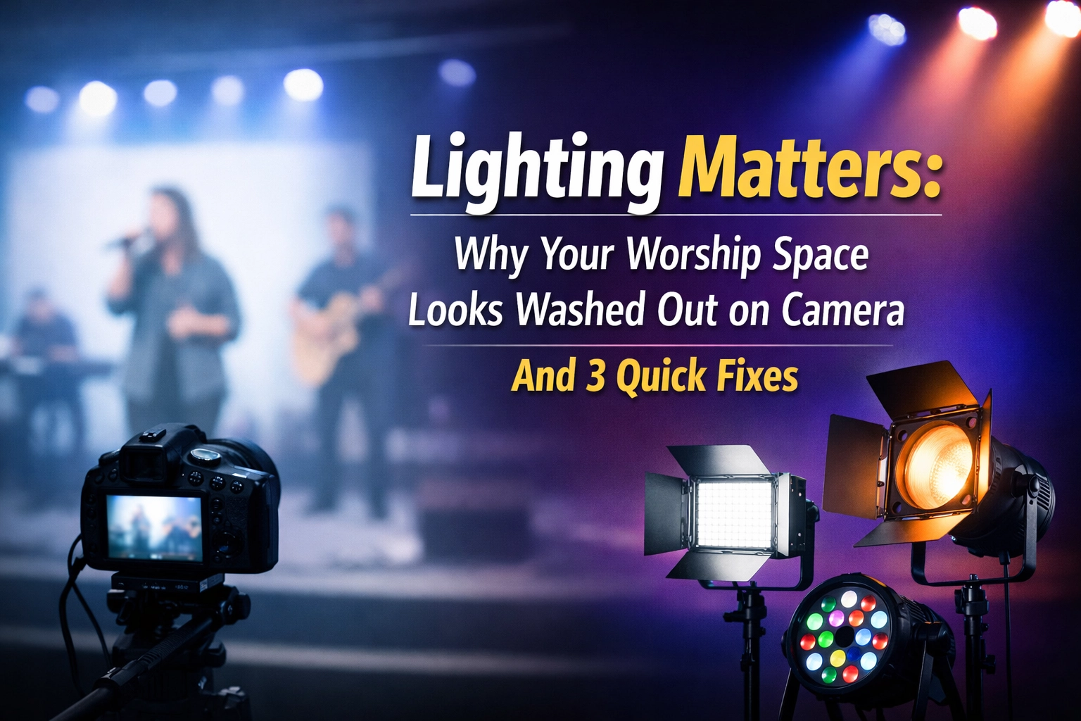 [HERO] Lighting Matters: Why Your Worship Space Looks Washed Out on Camera (And 3 Quick Fixes)