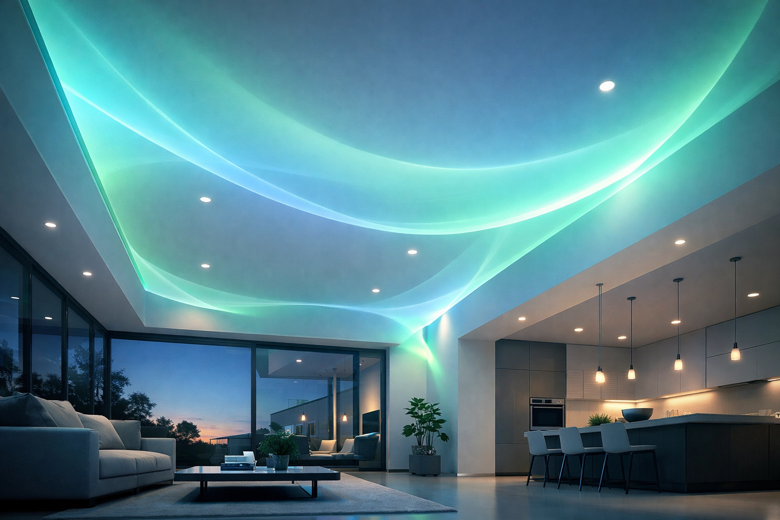 Professional mesh Wi-Fi installation in a modern smart home with whole-house signal coverage.