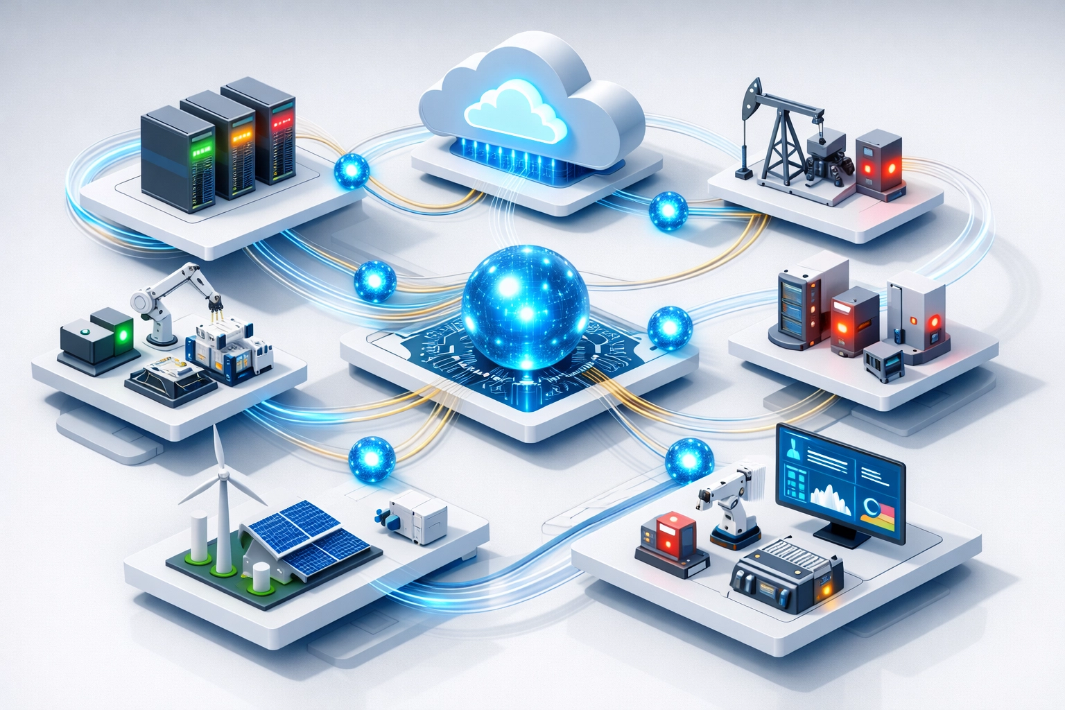 ServiceNow ITOM infrastructure monitoring network with predictive maintenance health indicators