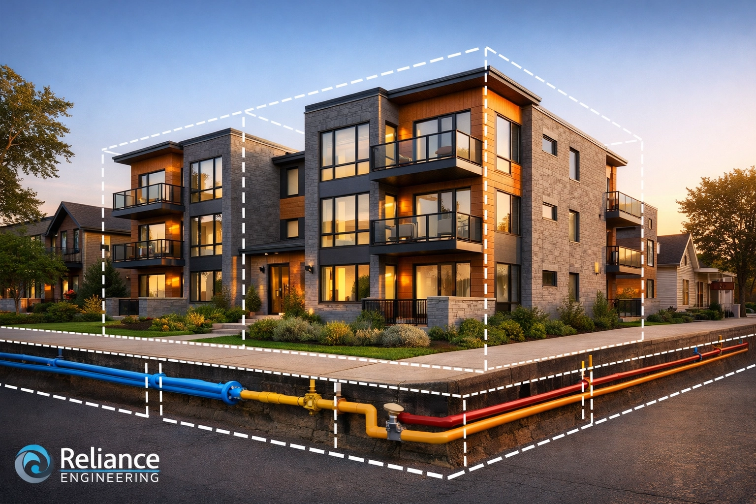 A modern 4-plex in Ontario illustrating successful land development and zoning amendment projects.