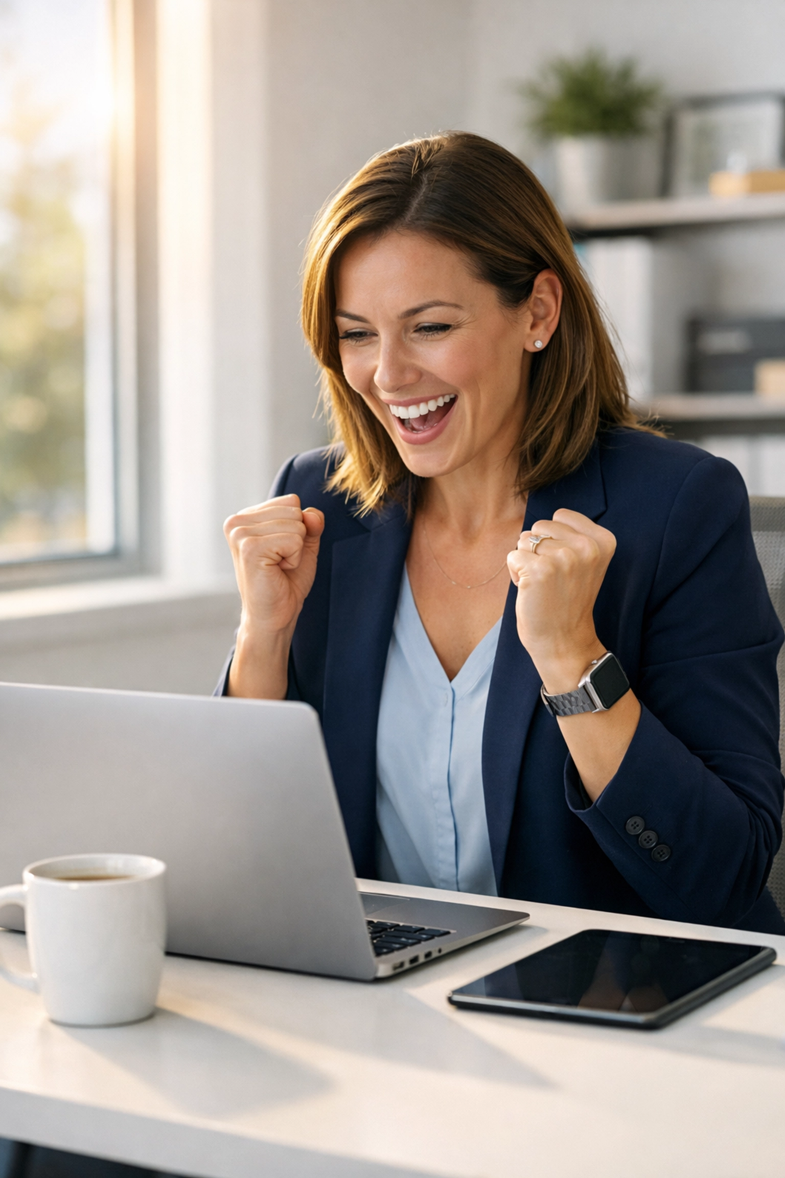 IT Director reviewing a successful ServiceNow ROI and license audit in a bright office.