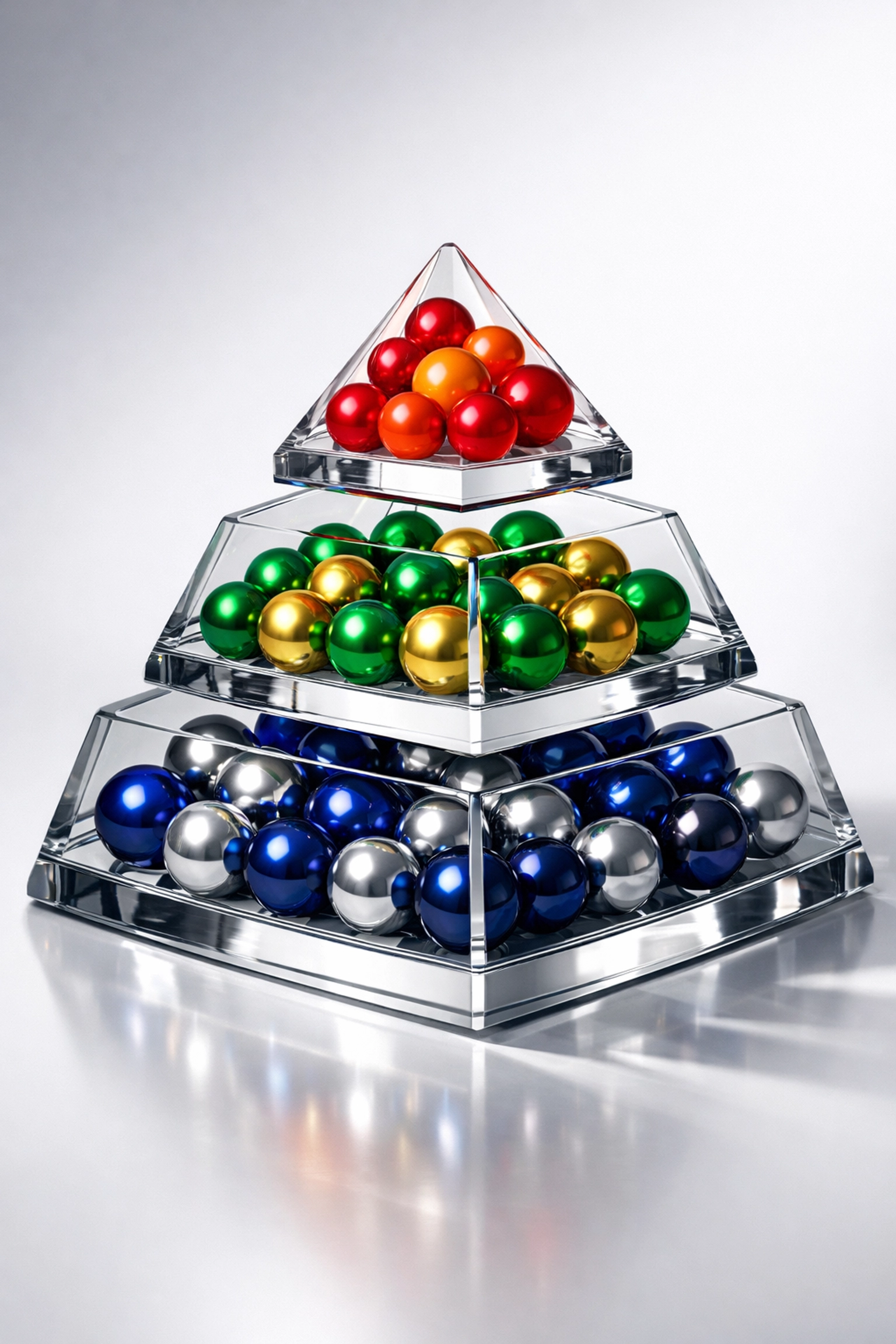 Three-tier asset allocation framework showing stability, diversification, and growth layers for wealth preservation