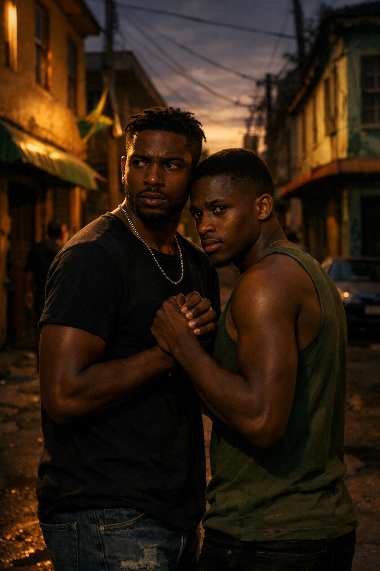 Gay couple facing danger on Kingston street where homosexuality is criminalized