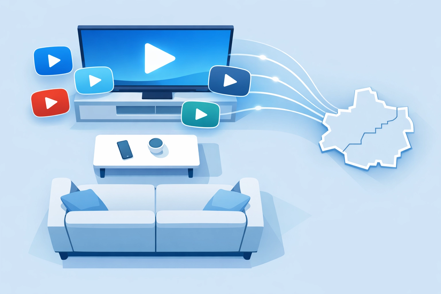 Connected TV streaming platforms targeting specific legislative district households