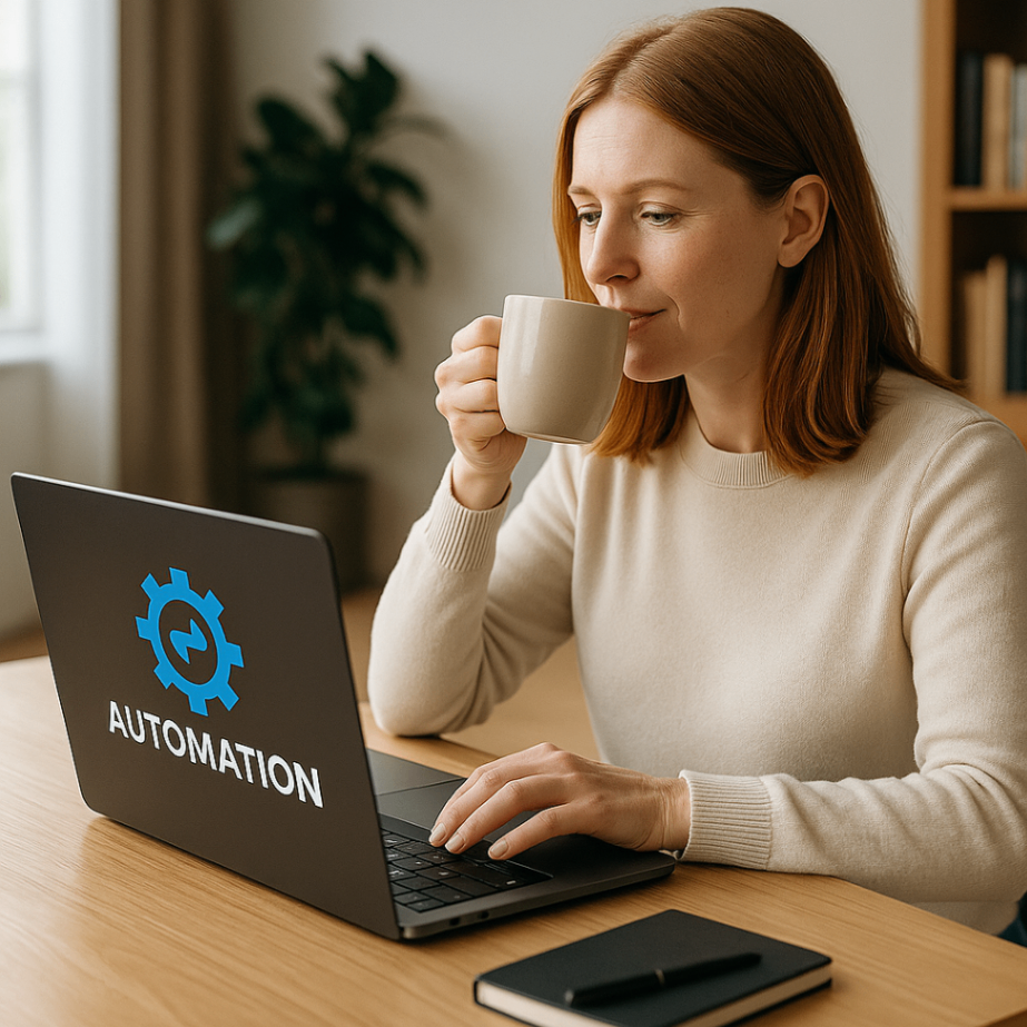 Questr Automation LLC team member reviewing farm automation data