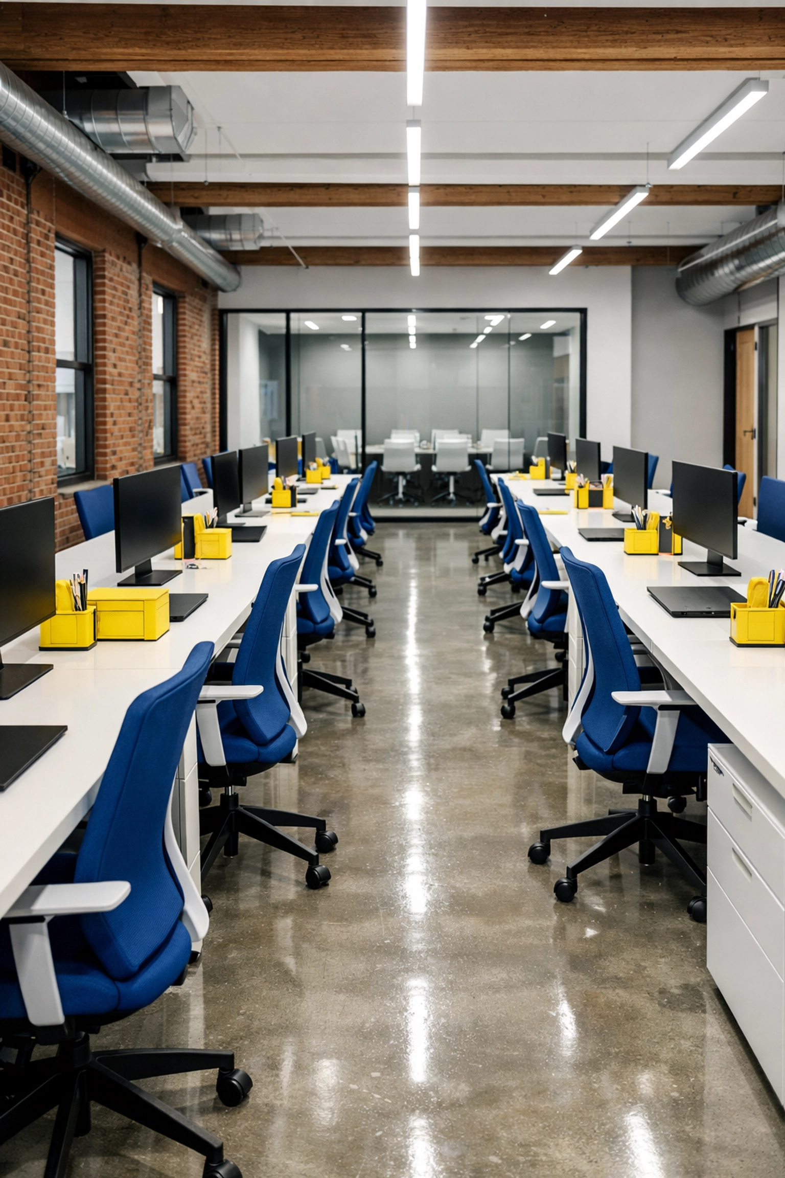 Organized office space in Worcester featuring professional office cleaning Worcester for startups.
