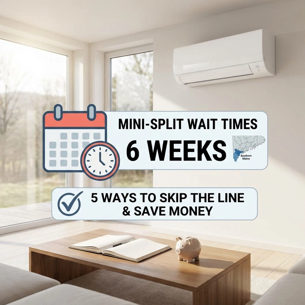 [HERO] Mini-Split Wait Times Hit 6 Weeks in Southern Maine: 5 Ways to Skip the Line and Save Money