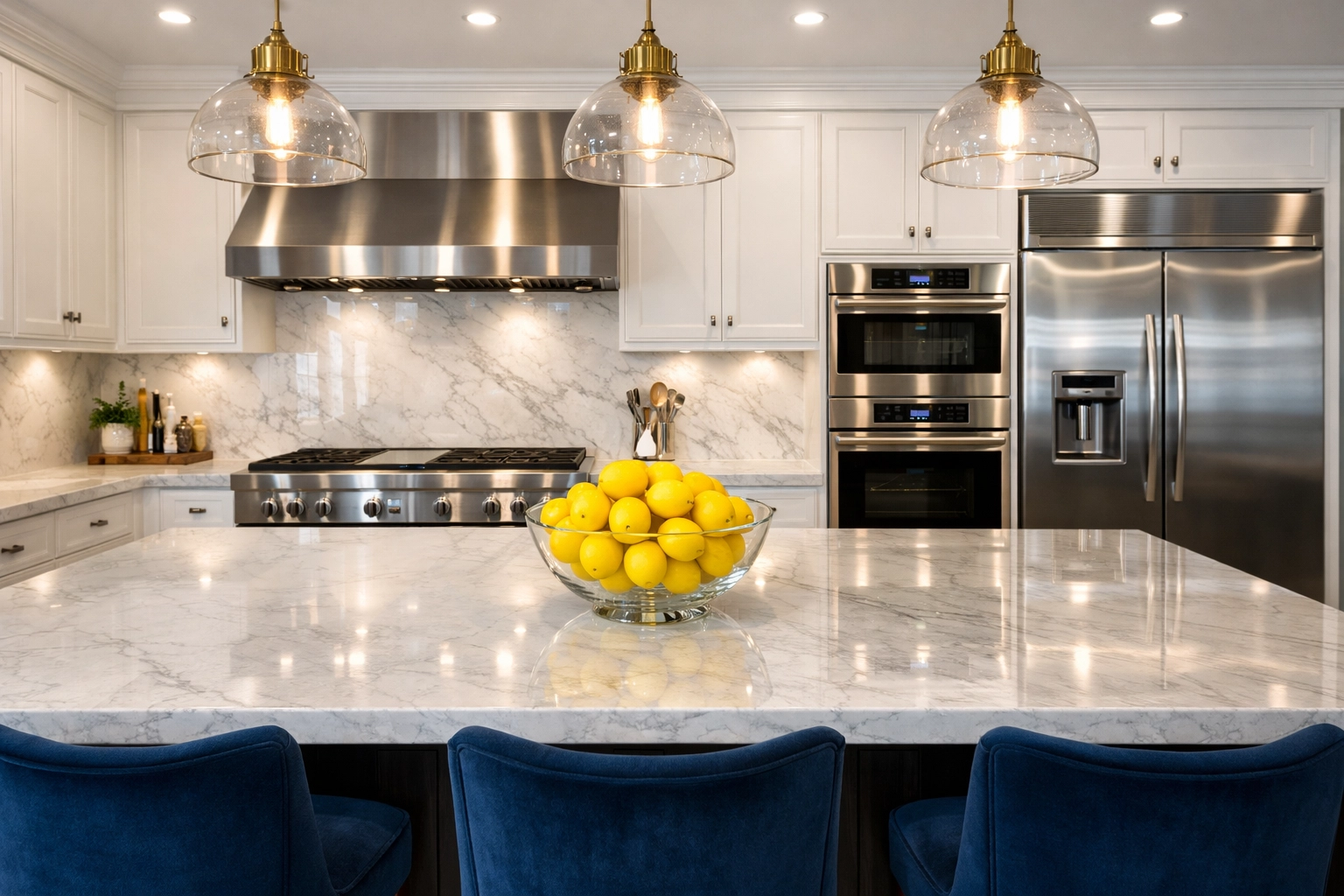 Sparkling kitchen after professional weekly vs bi-weekly house cleaning in Westford for a deep-cleaned feel.