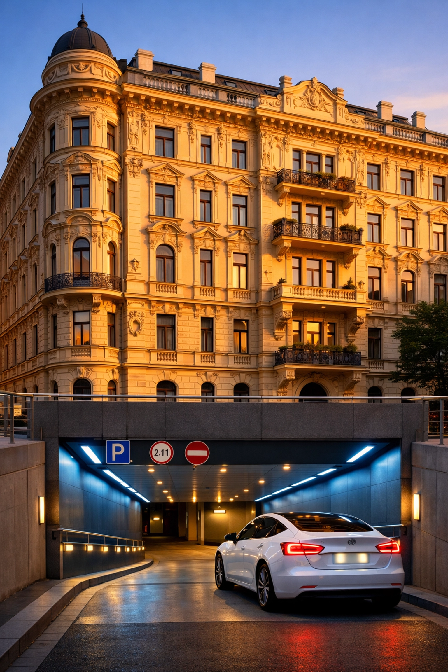 Wiener Gründerzeit-Altbau mit Tiefgarage für Elektroauto-Ladestation