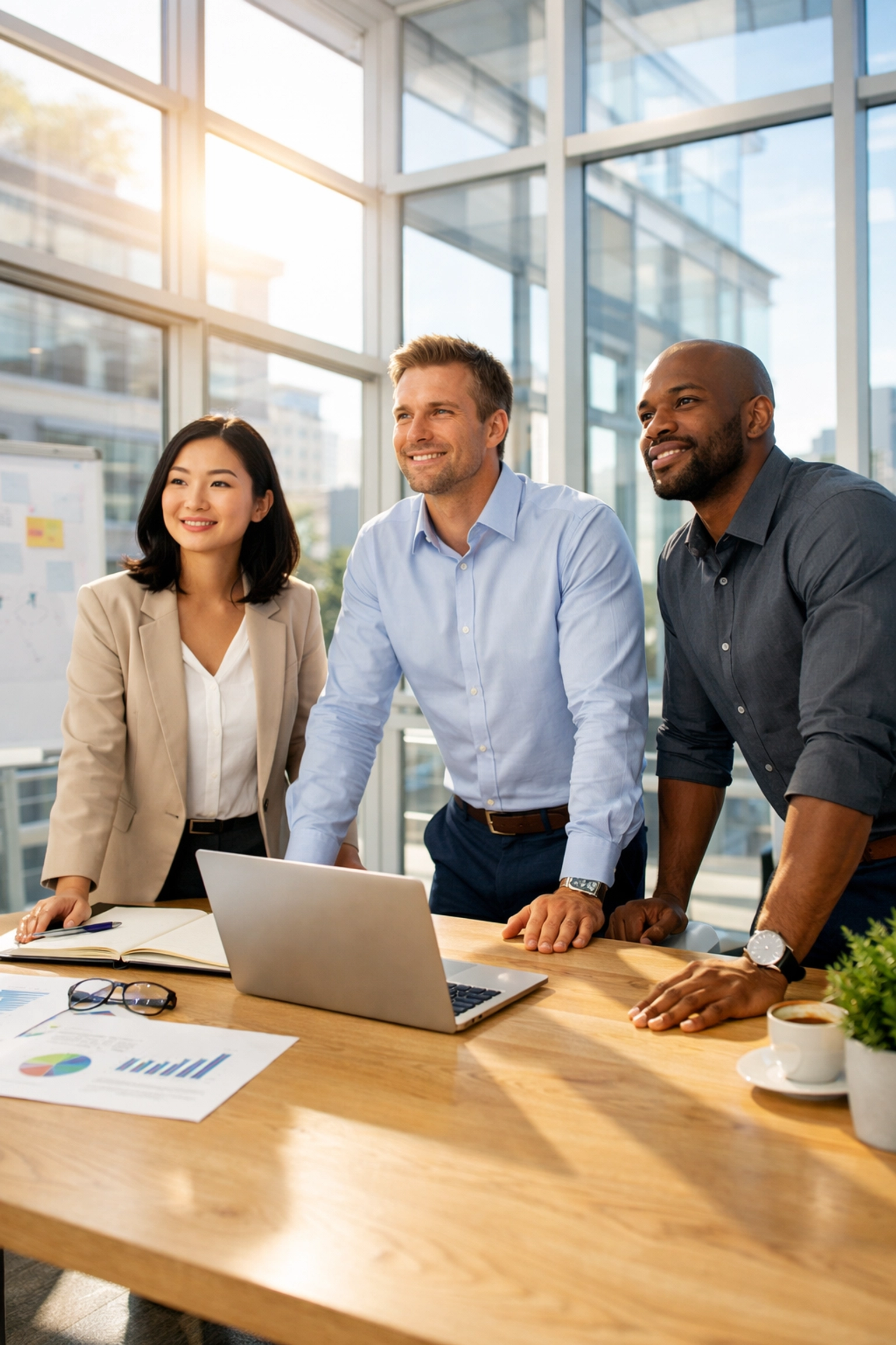 Diverse professional team collaborating in a modern boardroom to scale their business with financial clarity.