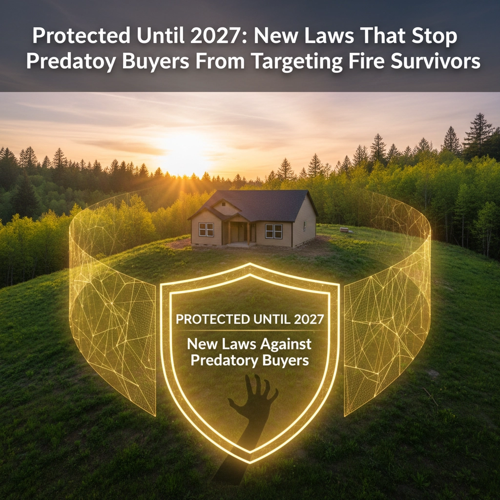 feature image of Protected Until 2027: New Laws That Stop Predatory Buyers From Targeting Fire Survivors